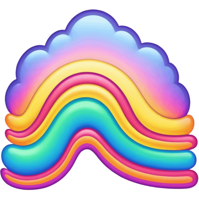 Psychedelic colored Border line emoji