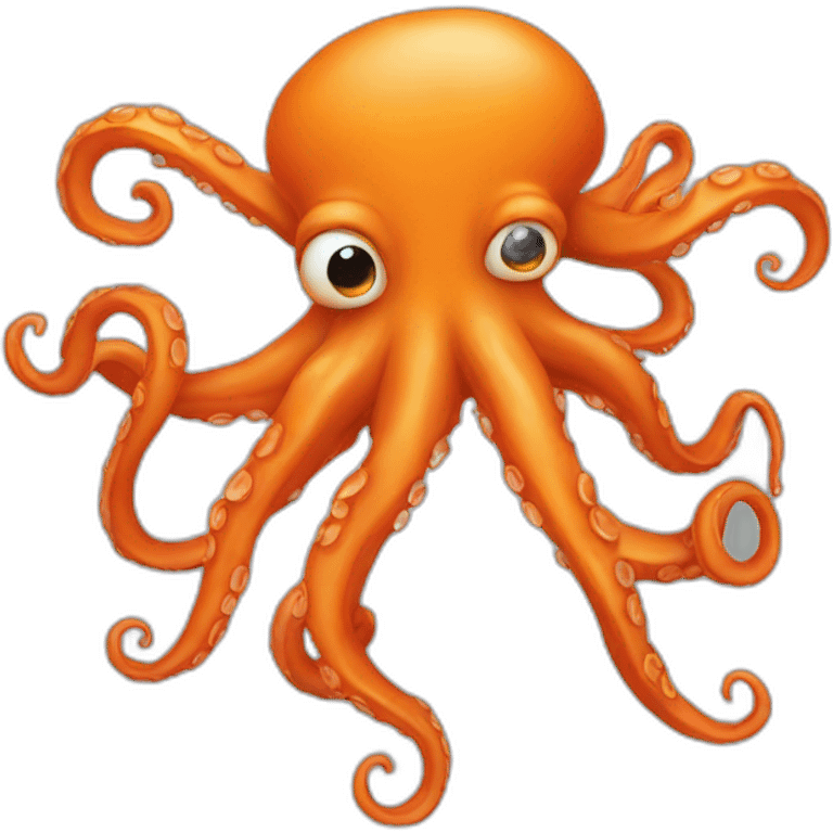 Orange octopus emoji