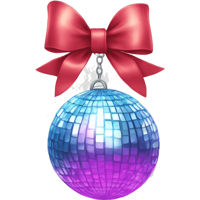 discoball with a bow emoji