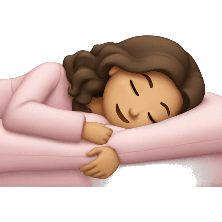 Brunette girl sleeping emoji