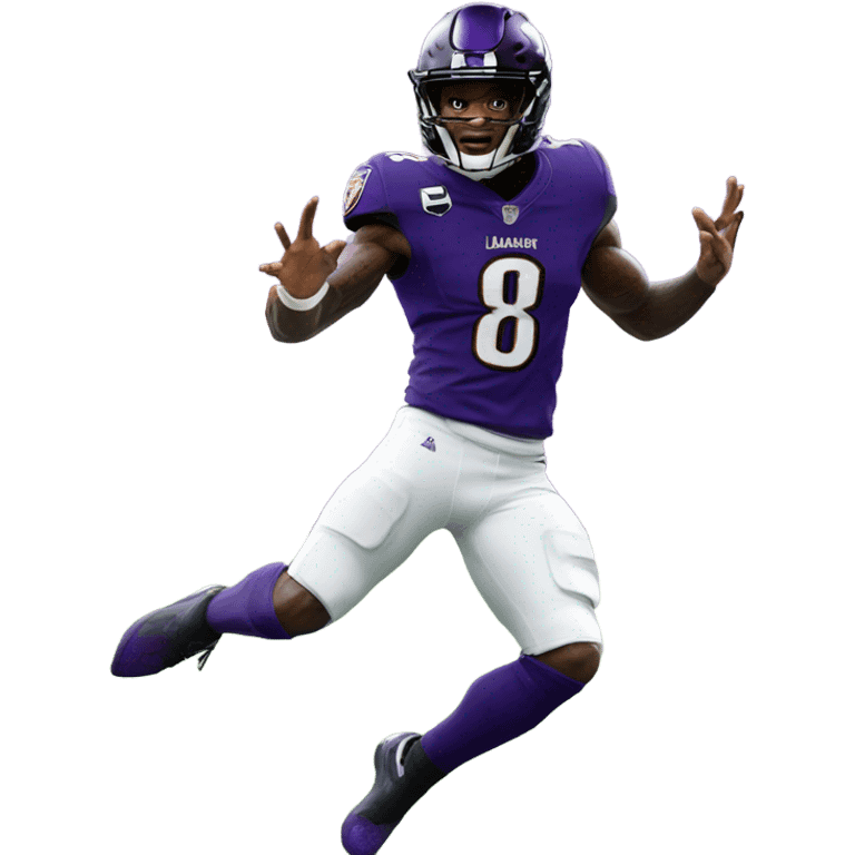 Lamar Jackson 08 touchdown dance emoji