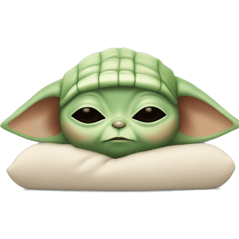 baby yoda sleeps with his eyes closed emoji