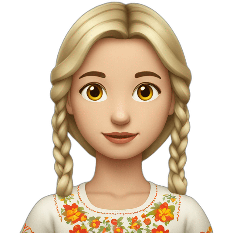 ukrainian-girl-in-vyshyvanka emoji