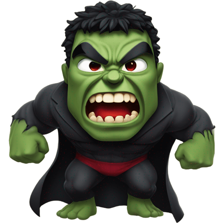 Hulk vampires one eye is no! Face is black and smile red eye Vampires emoji