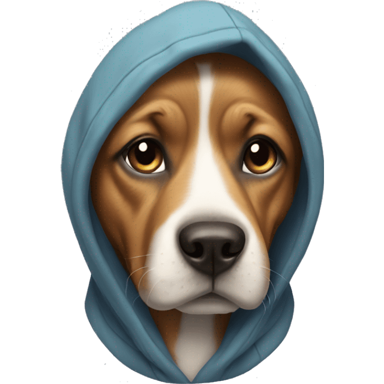 Dog with hoodie  emoji