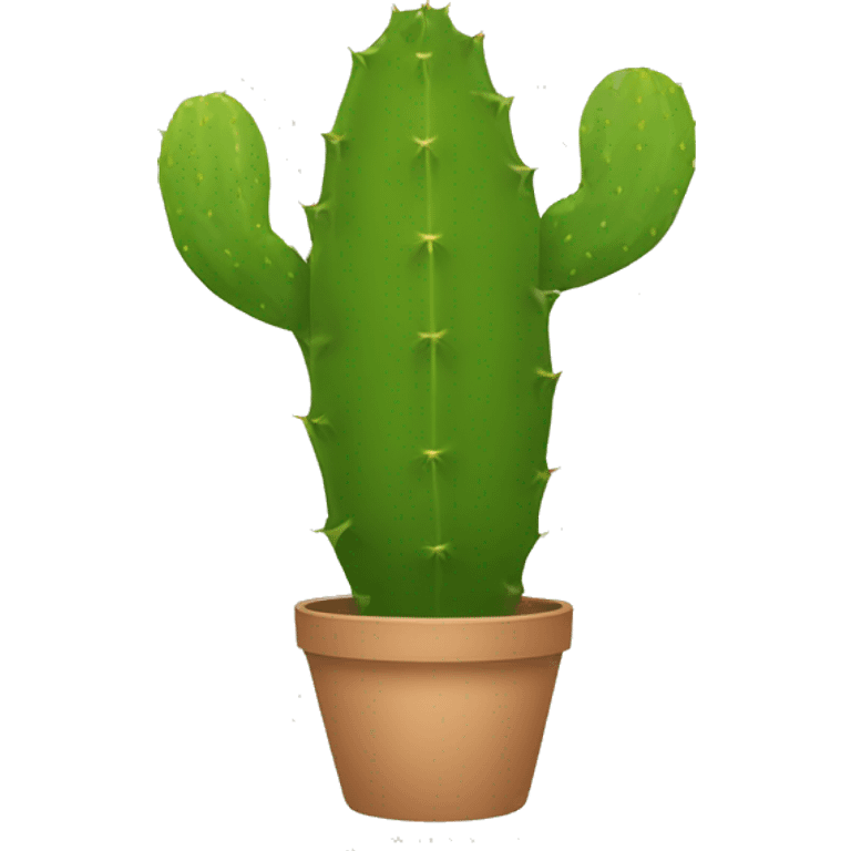 single flat Nopal without pot emoji