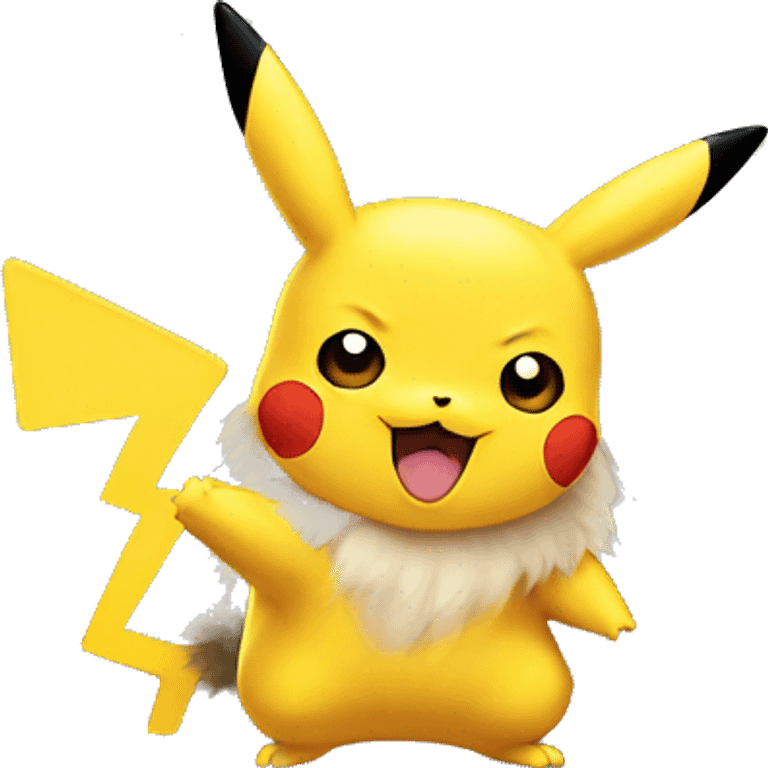 Pikachu avec un chat emoji