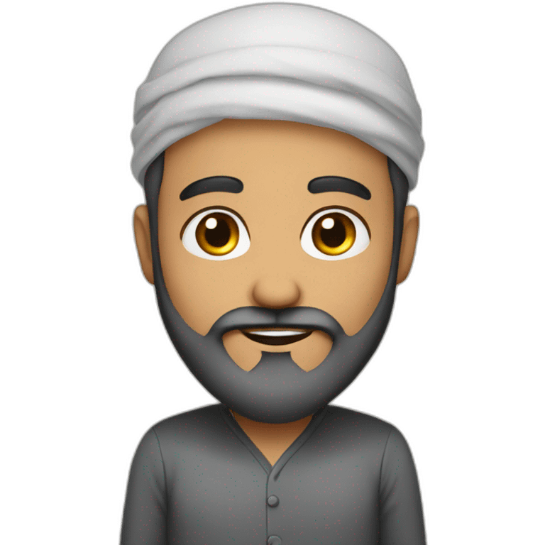 muslim middle eastern guy with full long beard emoji