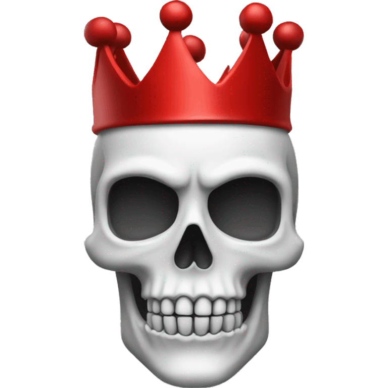 make a skull with a red crown on its head emoji