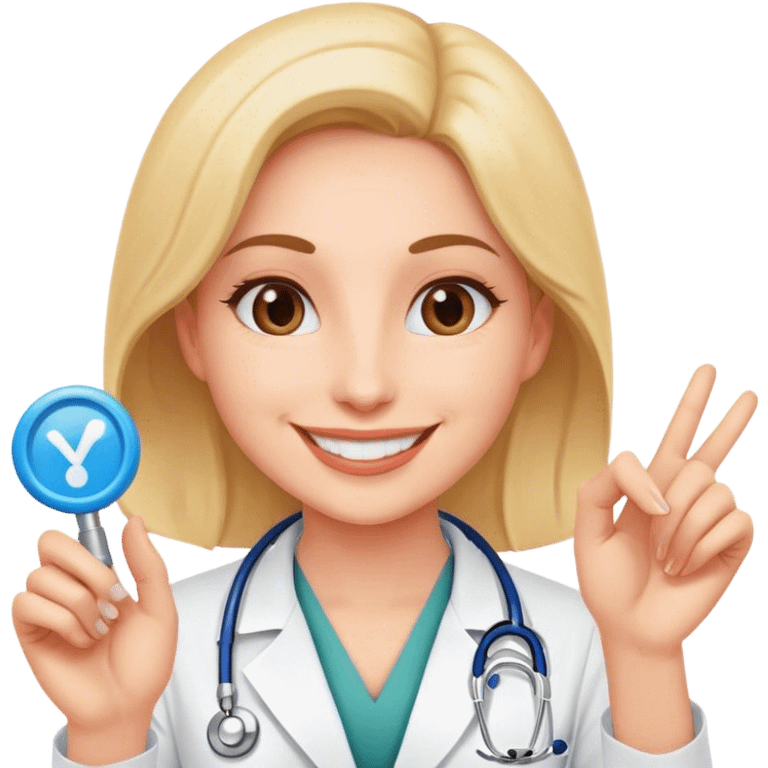 women doctor say yes emoji