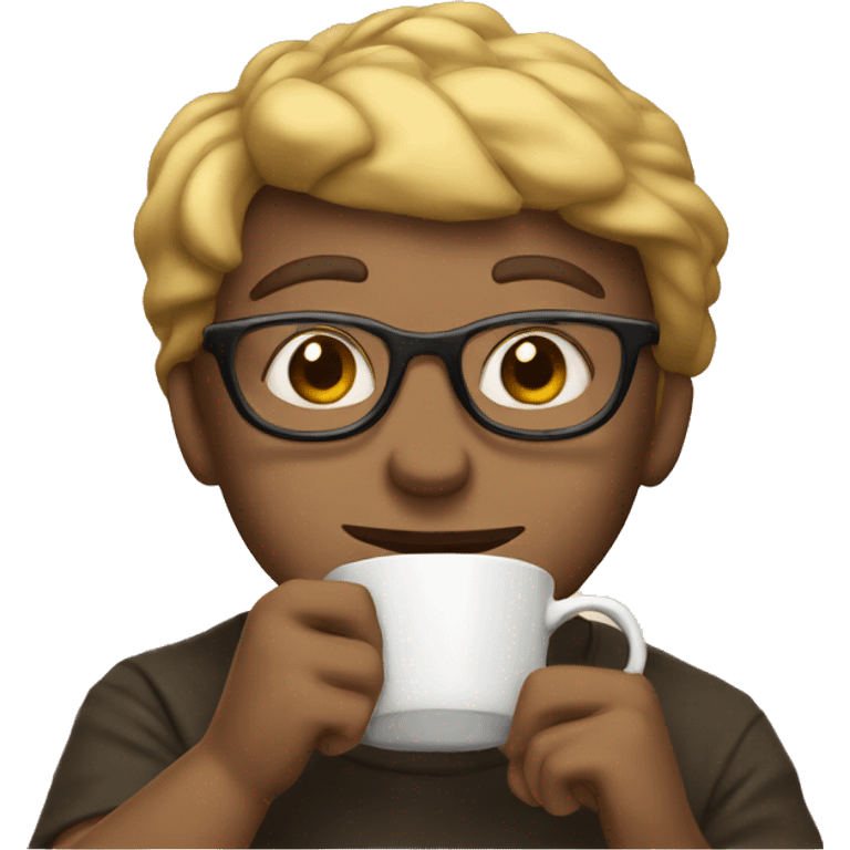 Emoji sipping tea emoji