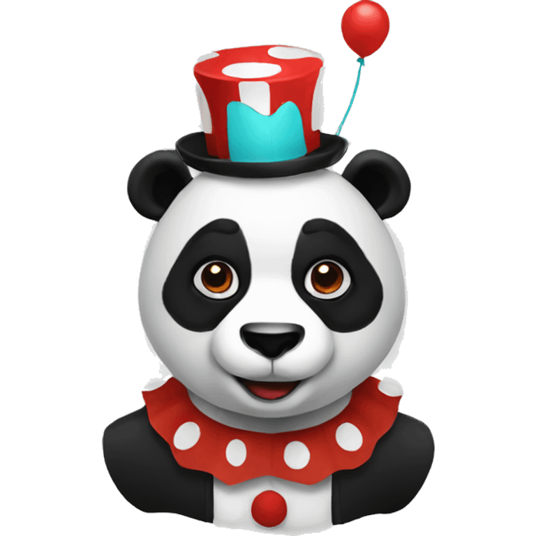 panda clown emoji