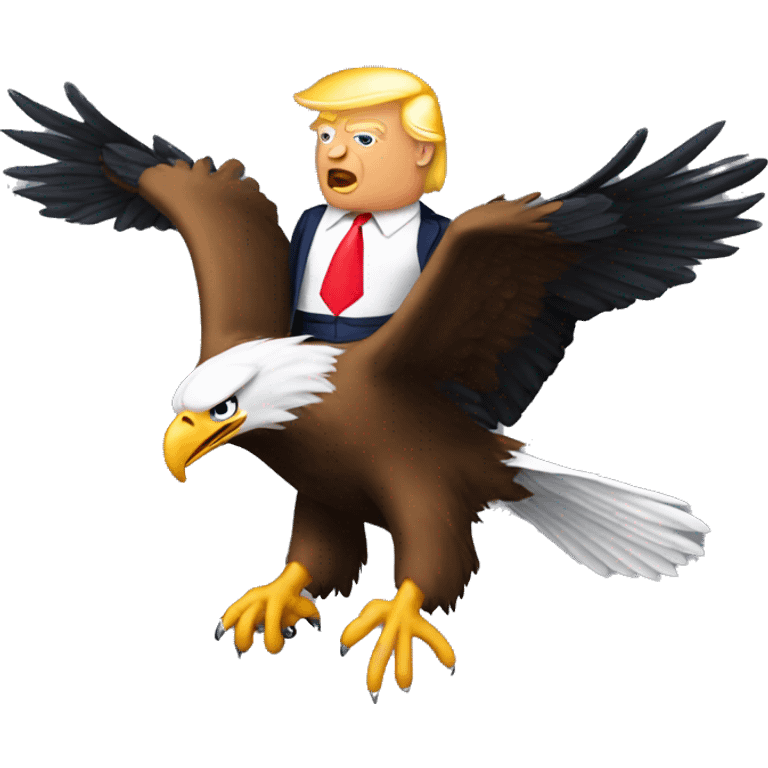 Donald trump riding an eagle emoji