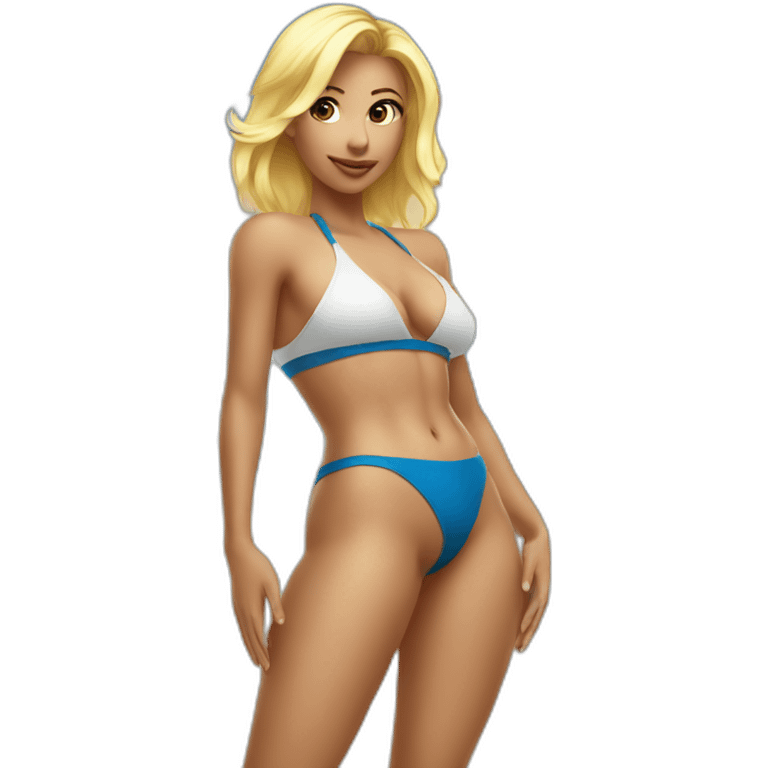 sexy blonde in swimsuit bottom emoji