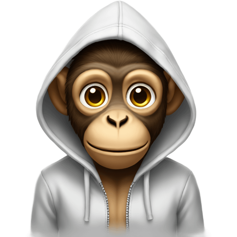 Monkey wearing a hoodie emoji