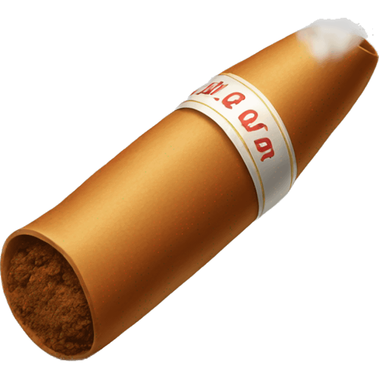 a bag of flour smokes a cigar emoji