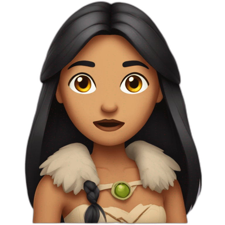 Pocahontas, scary, Halloween emoji