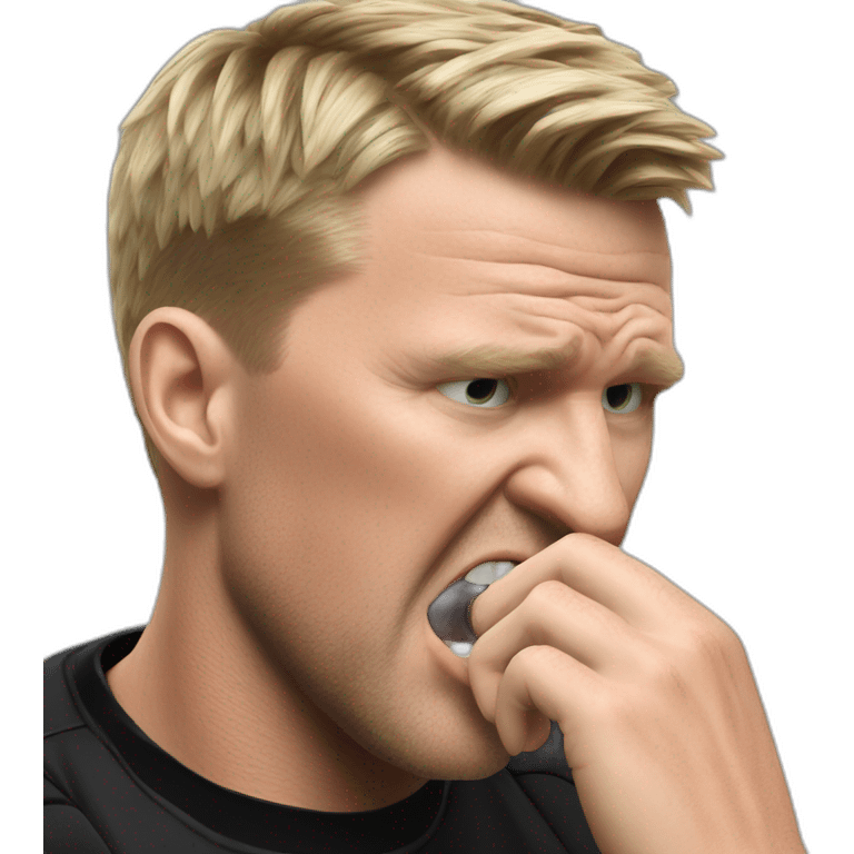 Eddie Howe biting nails emoji