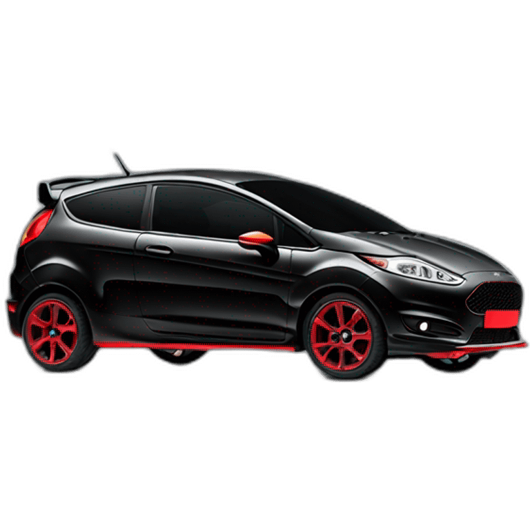 black MK7 Ford Fiesta with red details emoji