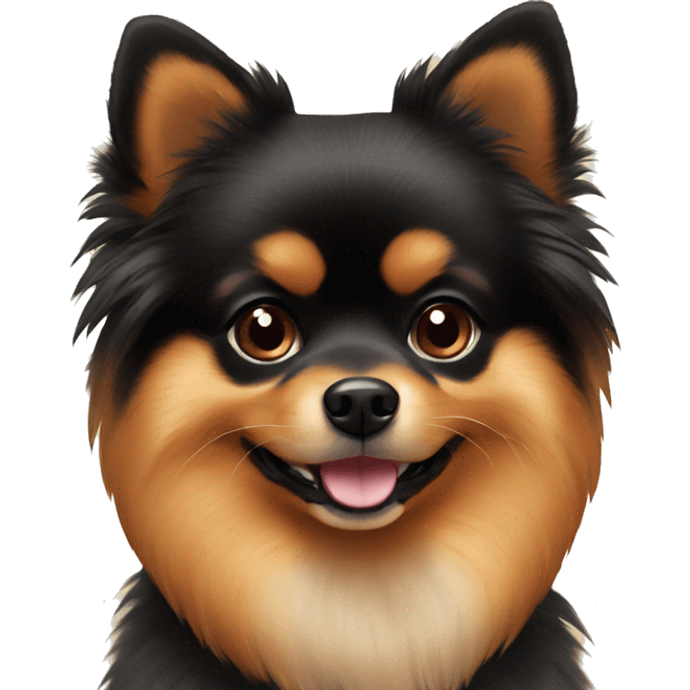 Black and Tan pomeranian emoji