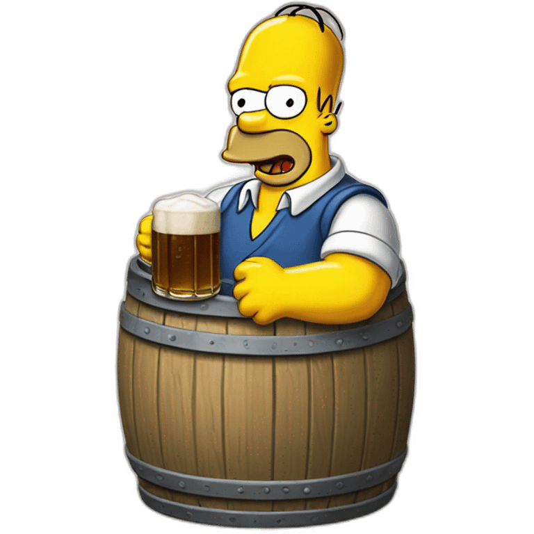 Hommer simpson buvent une bierre emoji