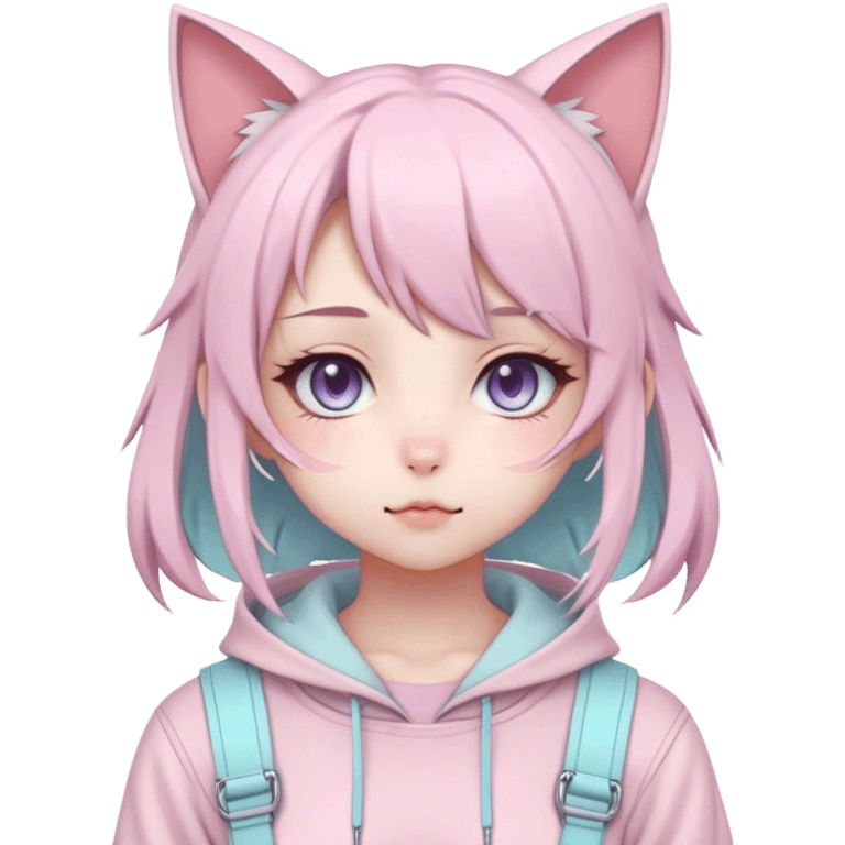 Edgy Cute Realistic Kawaii Cute Cool Pastel Cartoon Beautiful Elegant Pretty Anime Punk Techwear Gothic Catgirl emoji