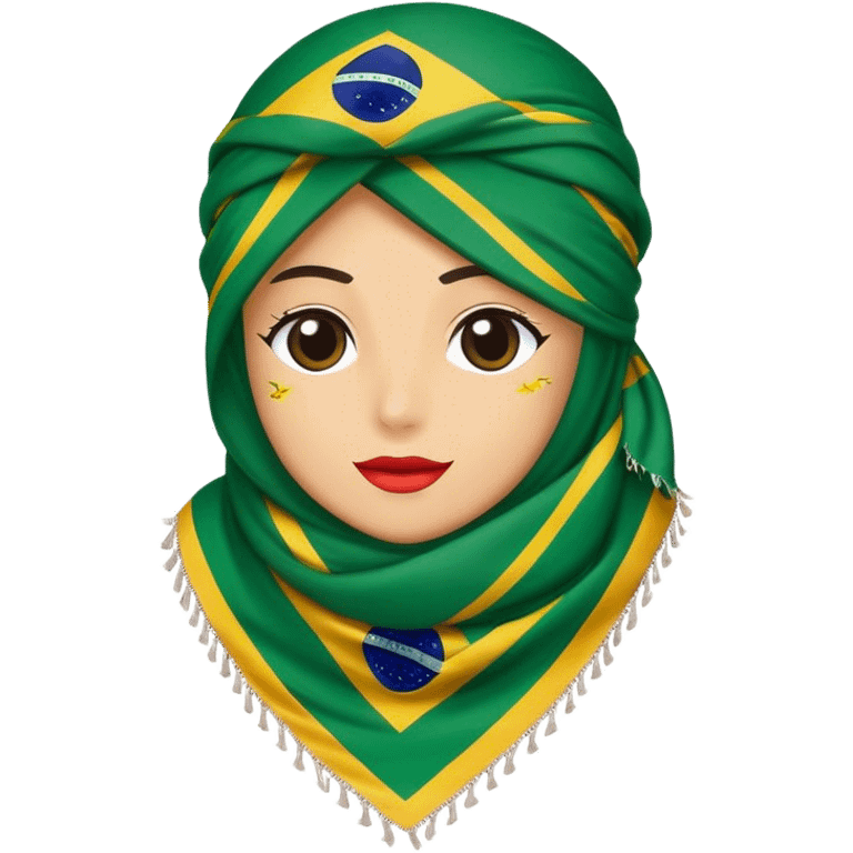 Brazil flag keffiyeh emoji