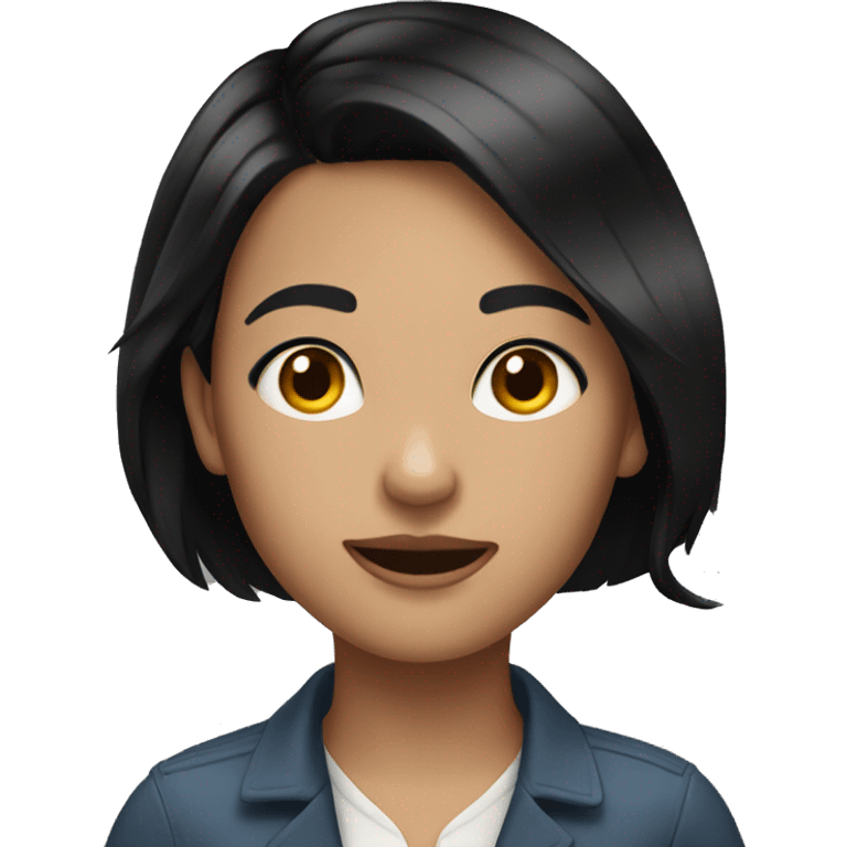 Girl tour guide with fair skin short black hair  emoji