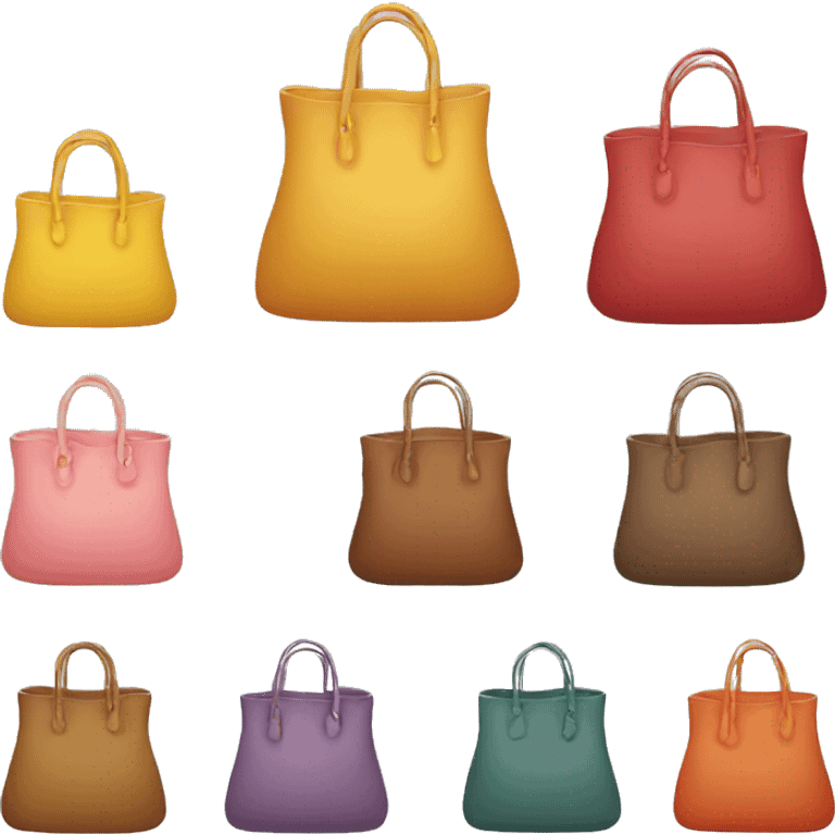 bags icon in different colours emoji