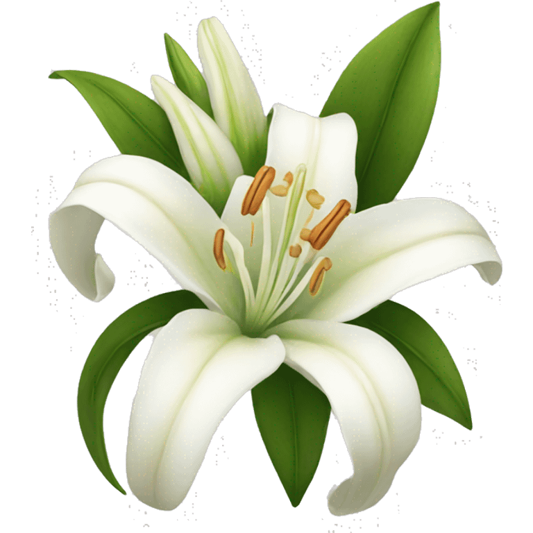 white lilies emoji