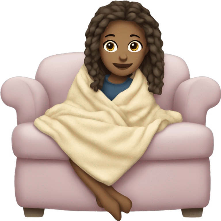 White girl cozy blanket  emoji