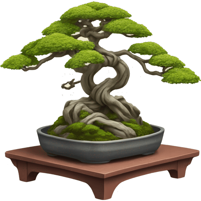 bonsai tree intertwined with torii gate emoji