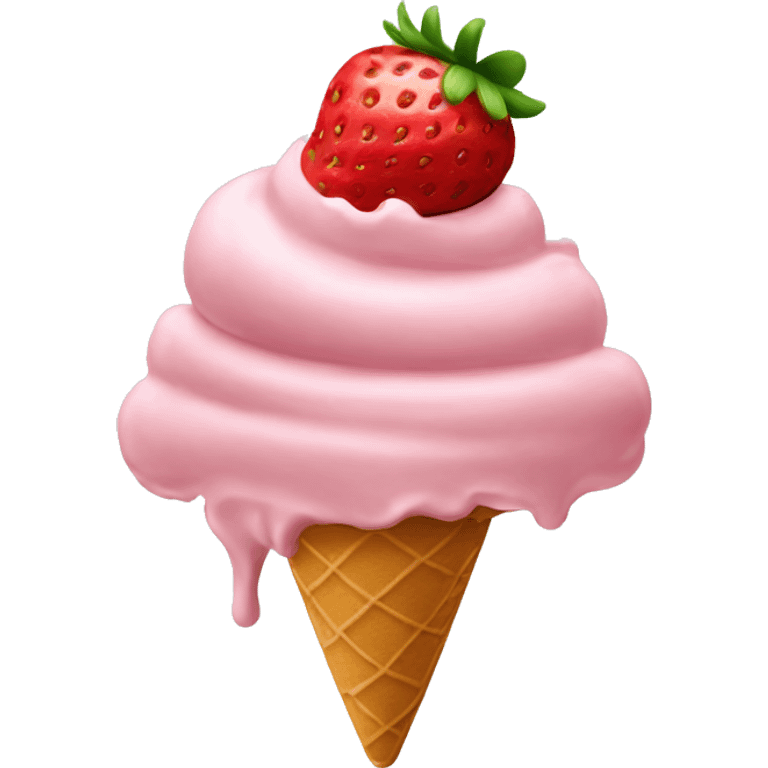 strawberry ice cream emoji