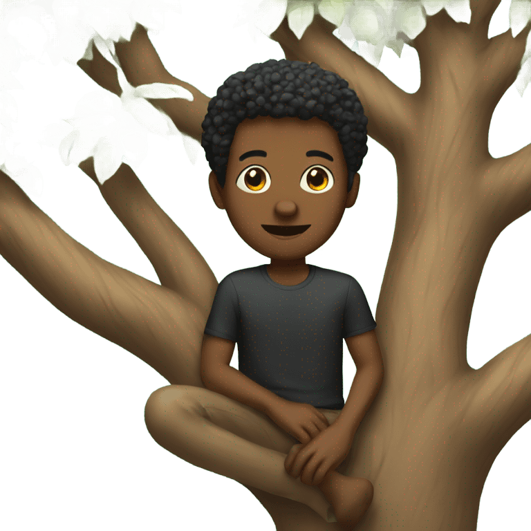 Black man in tree emoji