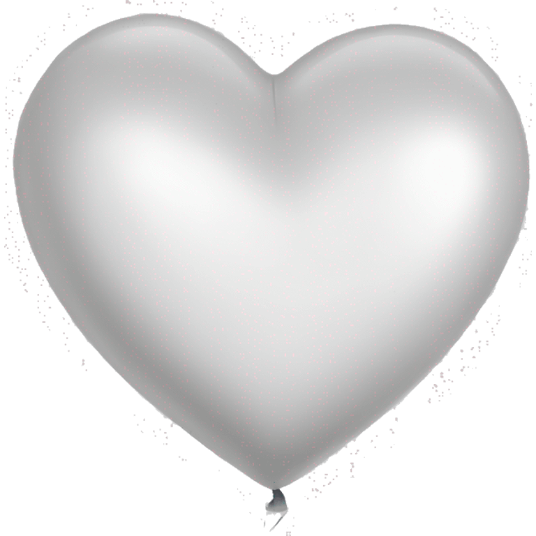 White heart shaped balloons emoji