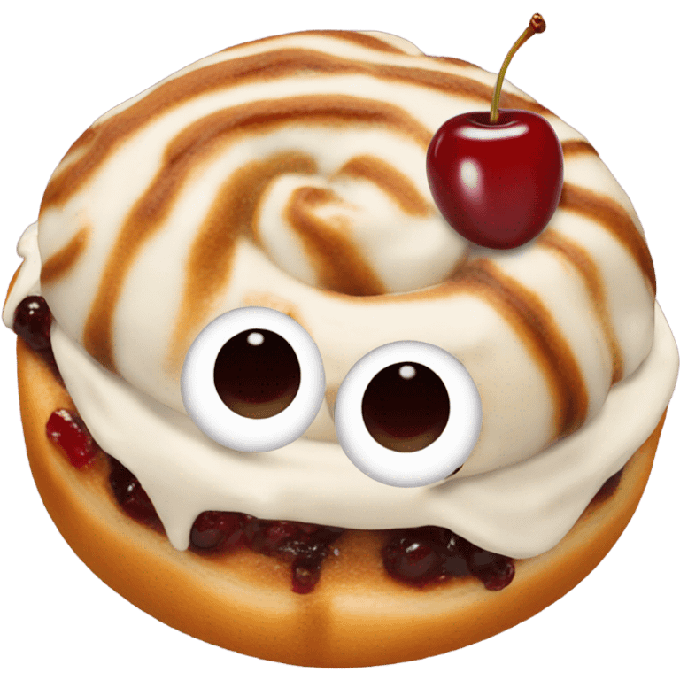 cinnabon with cherry confi emoji