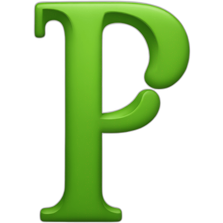 green letter P emoji