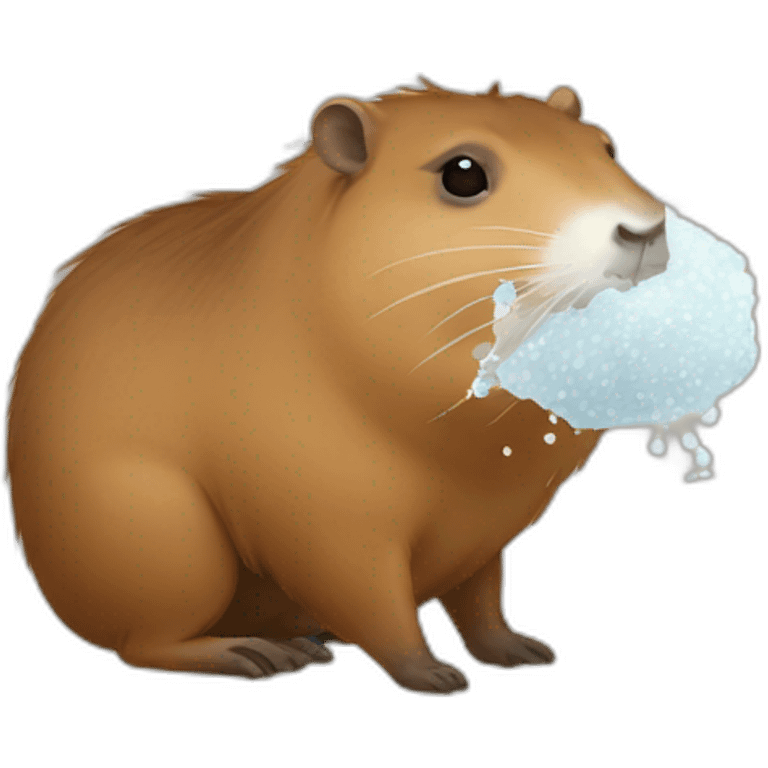 Capybara with salt emoji