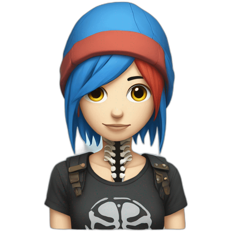 Chloe price wear skeleton on T-shirt emoji