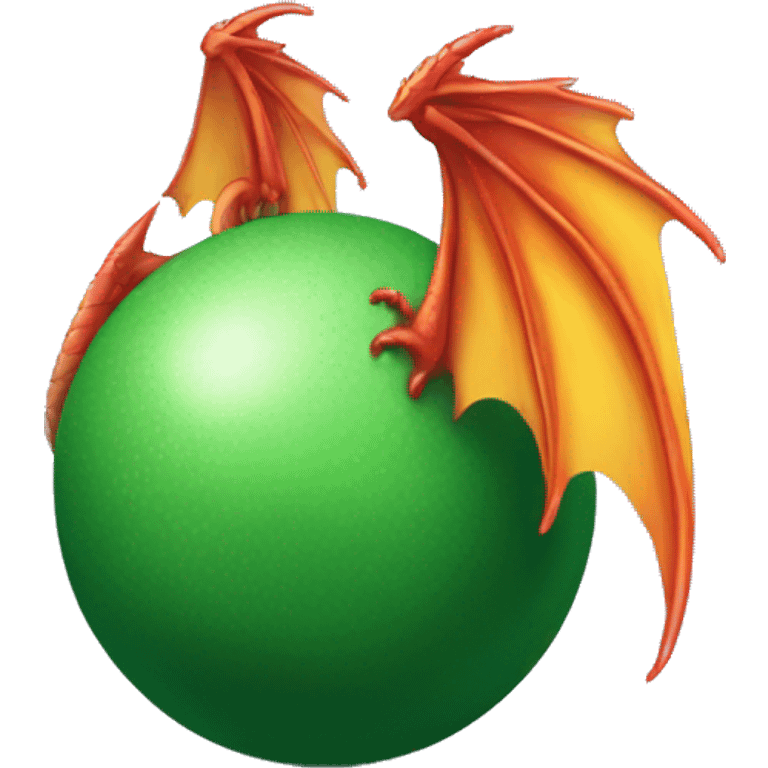 Dragon wings and tail on a soccar ball emoji