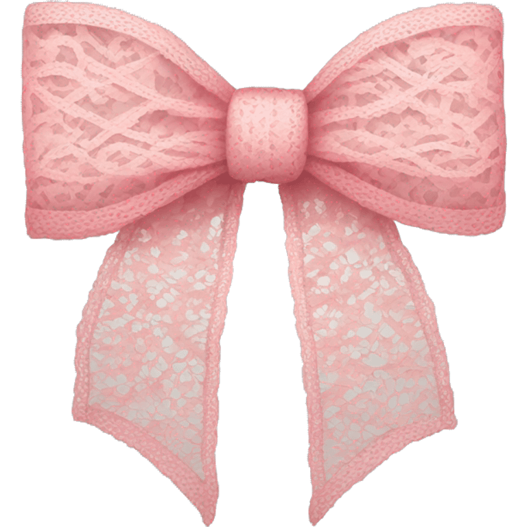 A cute pink lace bow emoji