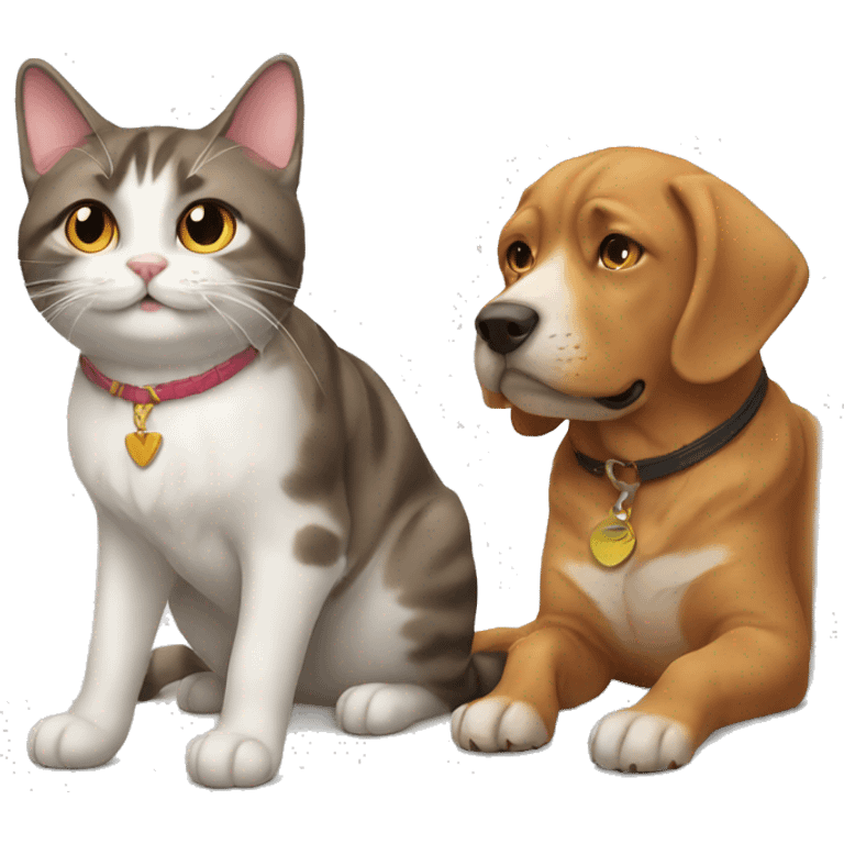 Cat with dog emoji