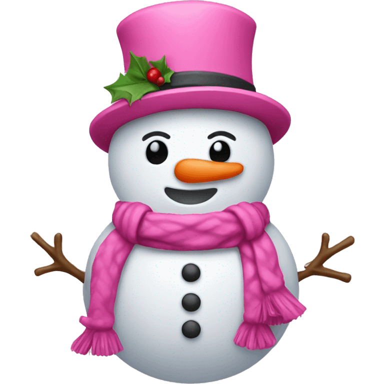 pink snowman emoji