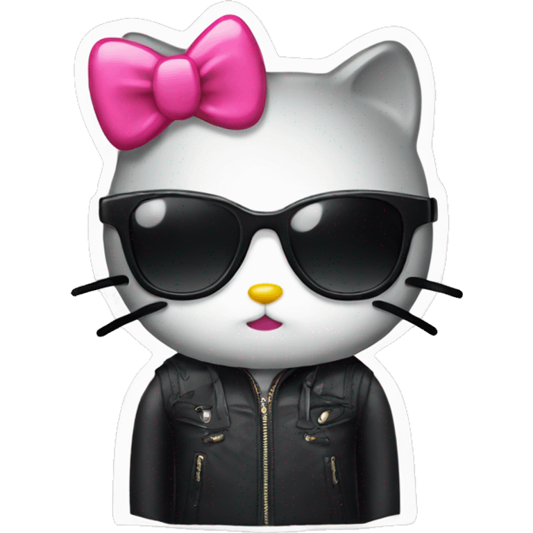 Hello kitty with sunglasses  emoji