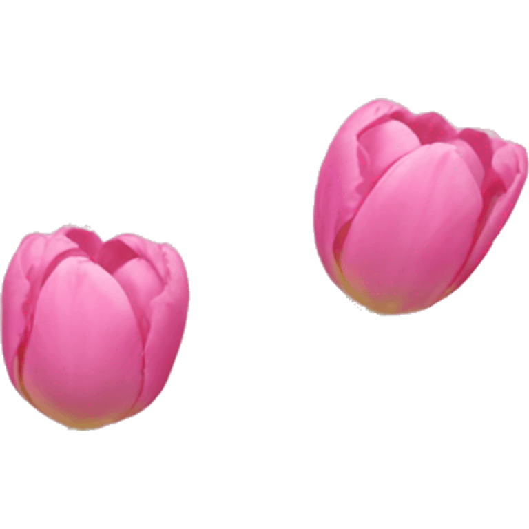 Pink tulips with a bow emoji