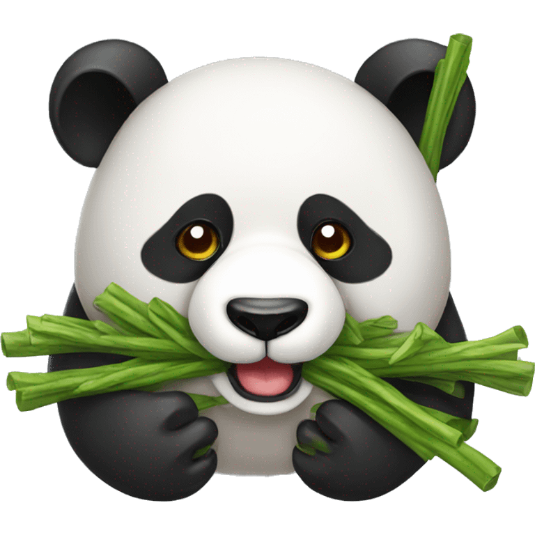 Panda mange des nouilles  emoji