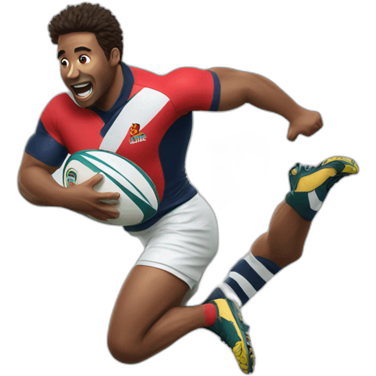 rugby player jumping emoji