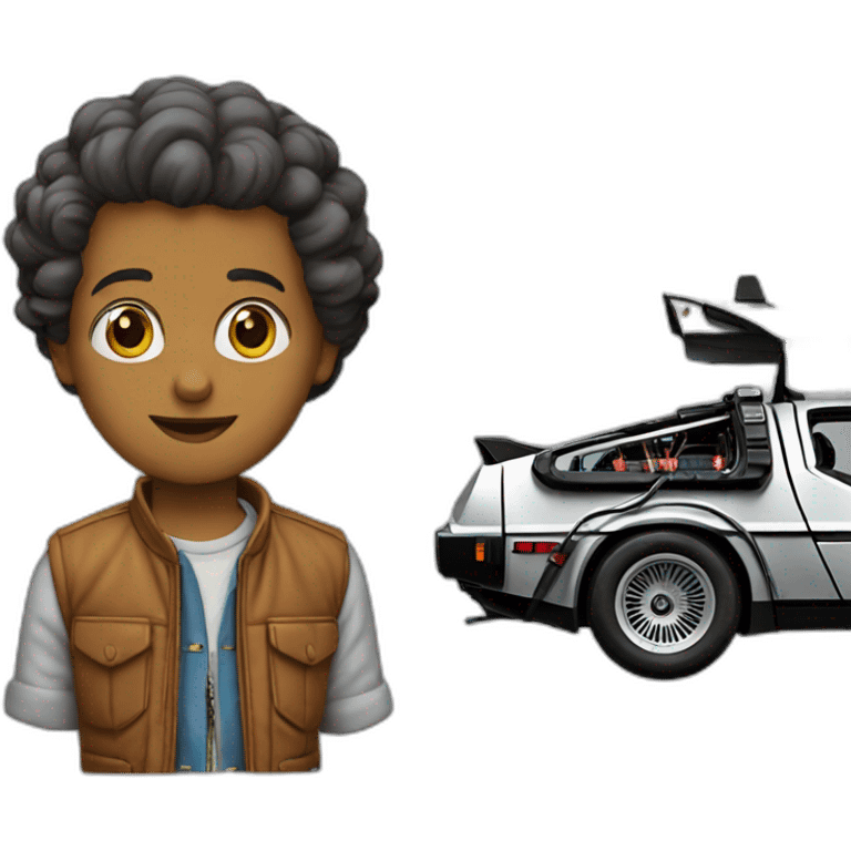 Emet Brown in back to the future emoji