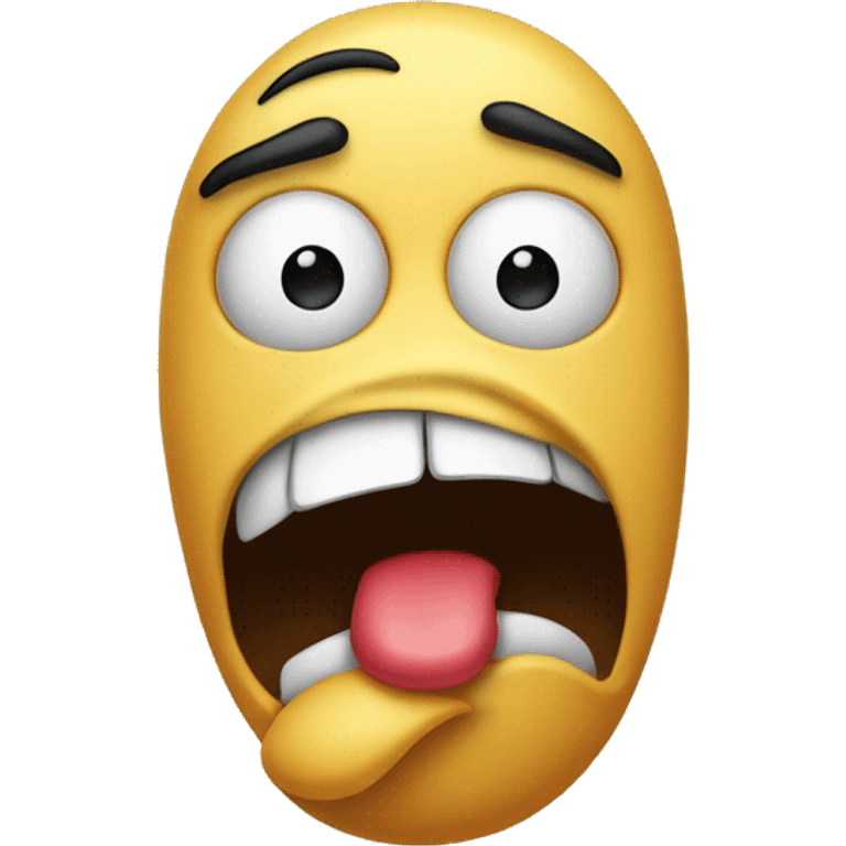 A simple 3D emoji face with a disgusted expression, scrunching its eyes shut. The emoji is pinching its nose with one hand, clearly reacting to a foul odor. emoji