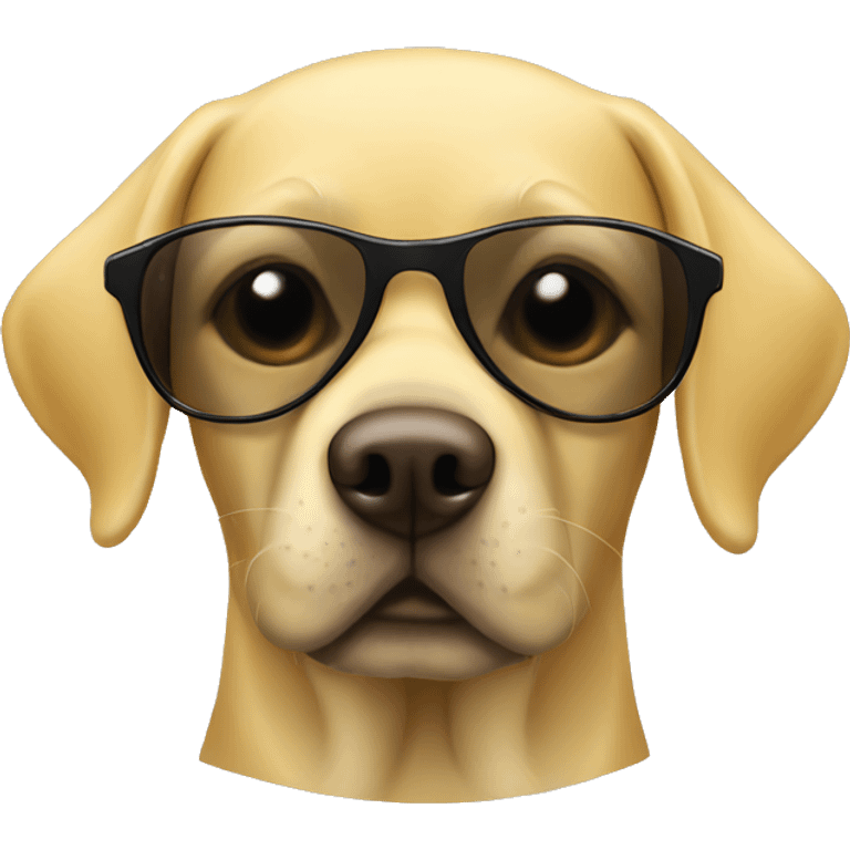 Yellow Labrador wearing sunglasses  emoji